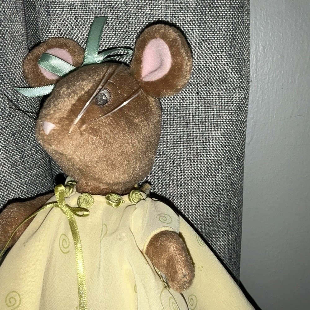 American Girl Angelina Ballerina Alice Mouse Doll Green Dress 2001 Vintage - Picture 3 of 8